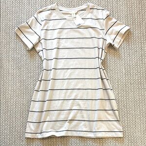 H&M French Stripe Crew Neck Dress Size L